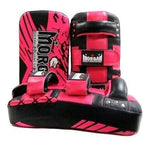 Morgan Thai Pads Curved 'BKK Ready' Leather Pair - Pink