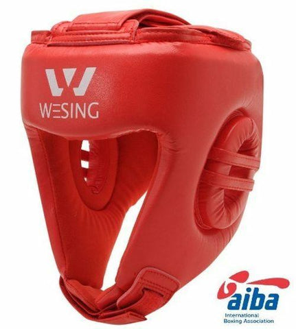 Wesing Headgear AIBA Approved Leather Red
